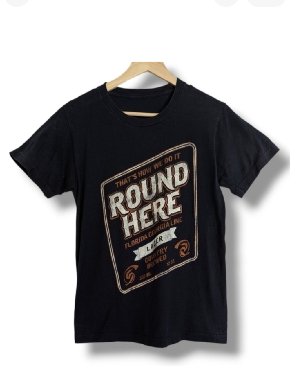 Florida Georgia Line‎ Round Here Concert Tee Small Navy 100% Cotton